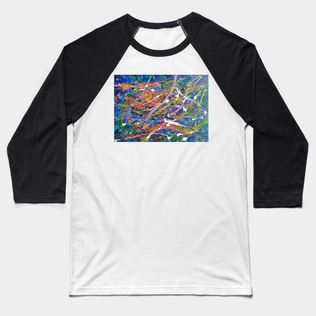 Abstract #253 Baseball T-Shirt by Moopichino